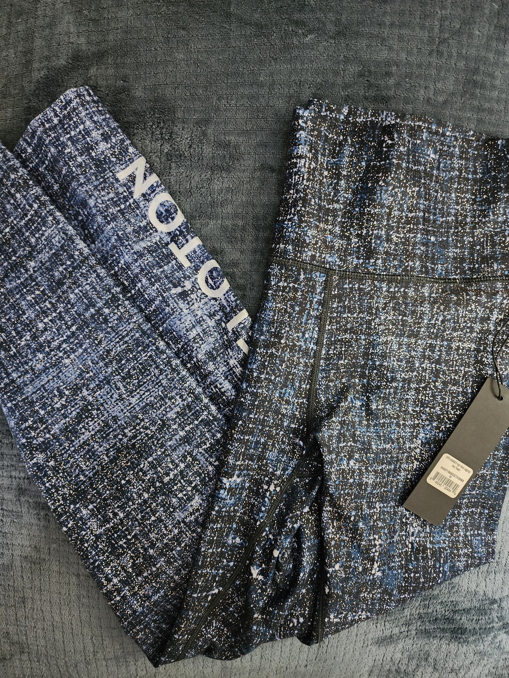Nwt Peloton Blue Speckled High-Rise Leggings